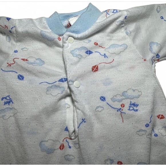 VTG Y2K Baby Dior Sleep Gown Up to 13lb Kite Cloud Print Sheer - Picture 3 of 4